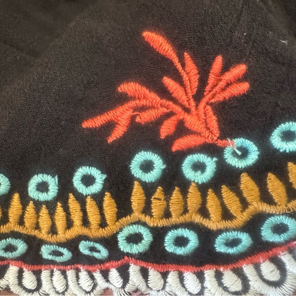 Free People Embroidered Black Mini Skirt - Picture 4 of 5